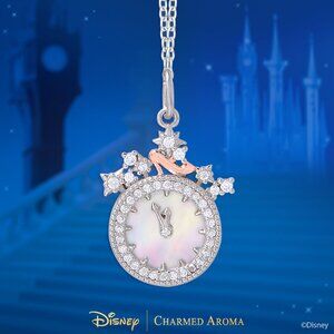 Disney Princess Cinderella Clock Necklace, Charmed Aroma